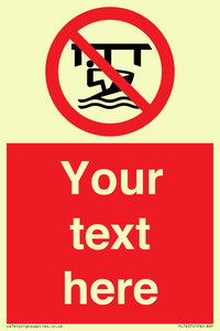 Custom Do not use watercraft in the vicinity of piers